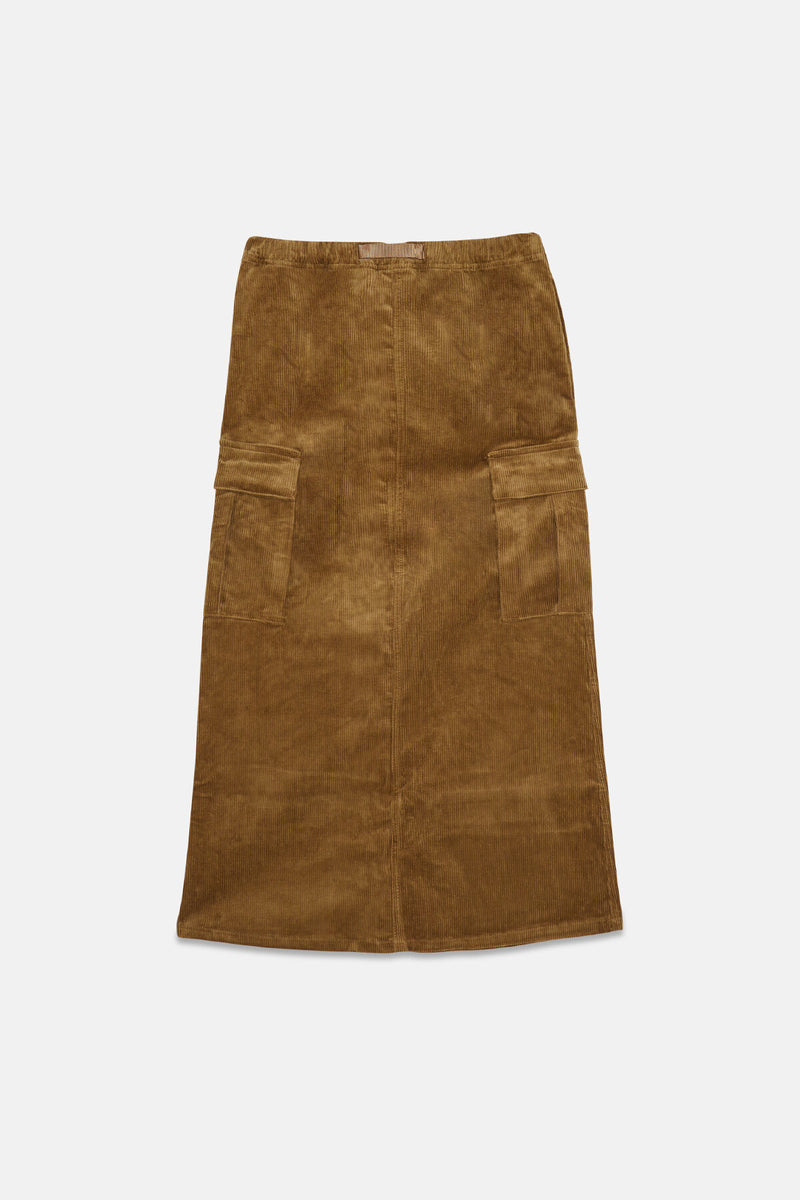 Corduroy Long Cargo Skirt