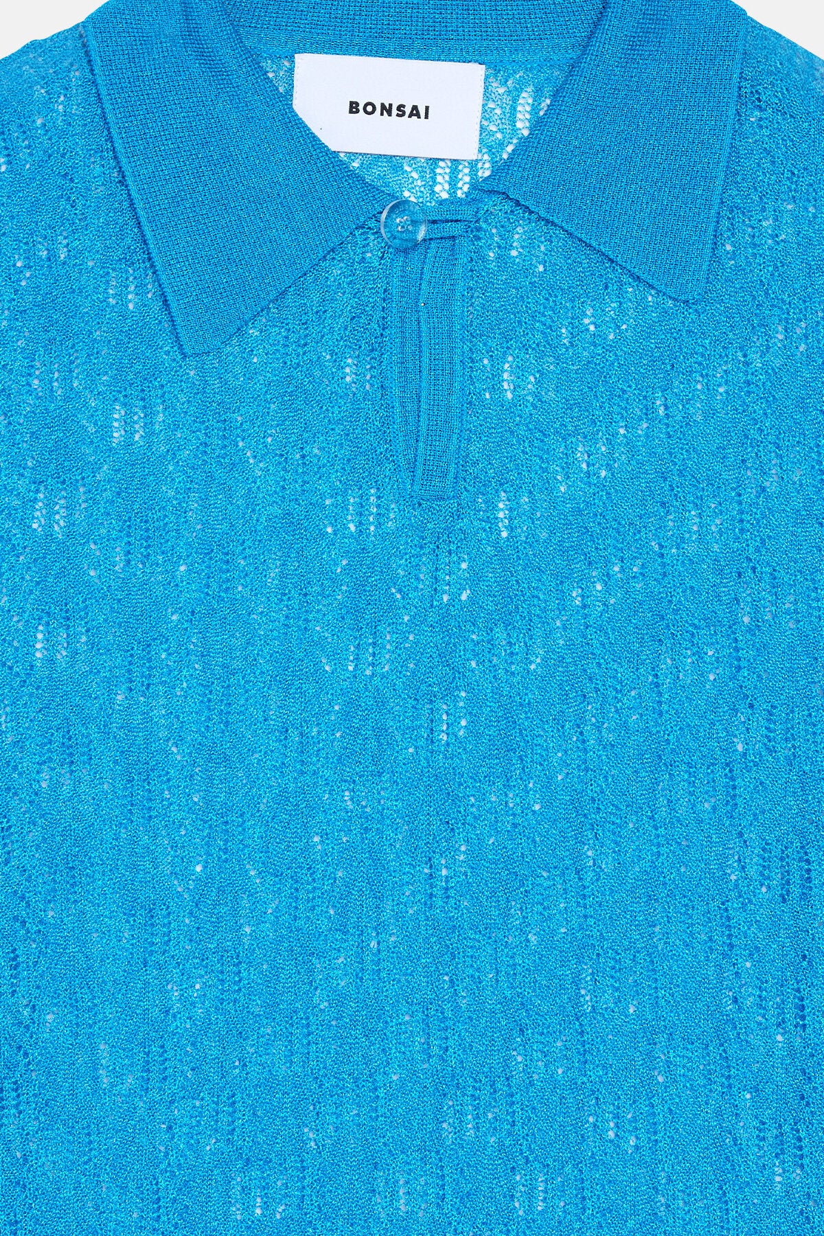 Oversize knit polo Azure by Bonsai | Unisex