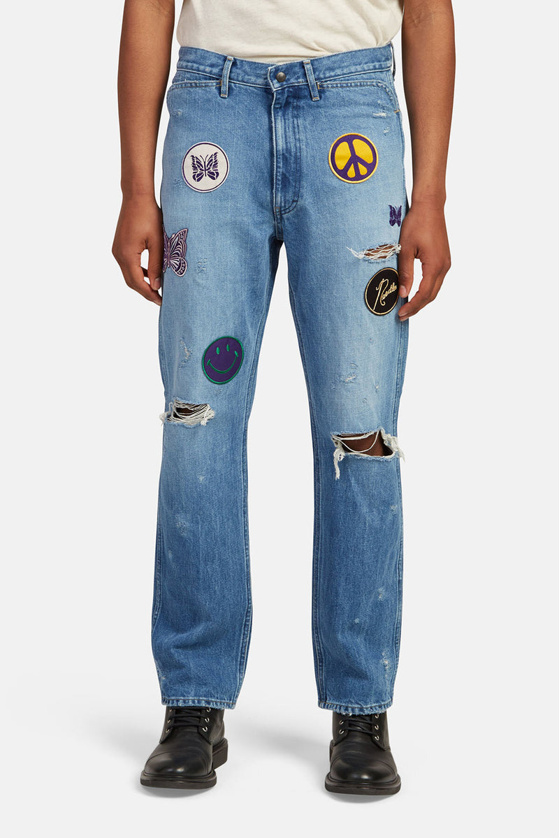 Vintage jeans with patches