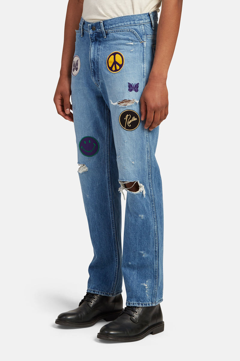 Vintage jeans with patches