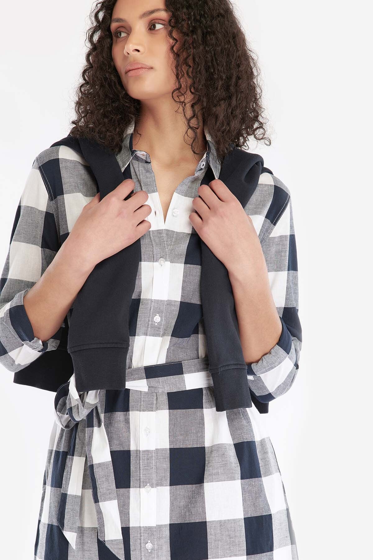 Tern Check Dress Navy check by Barbour Lady | Women | WP Store