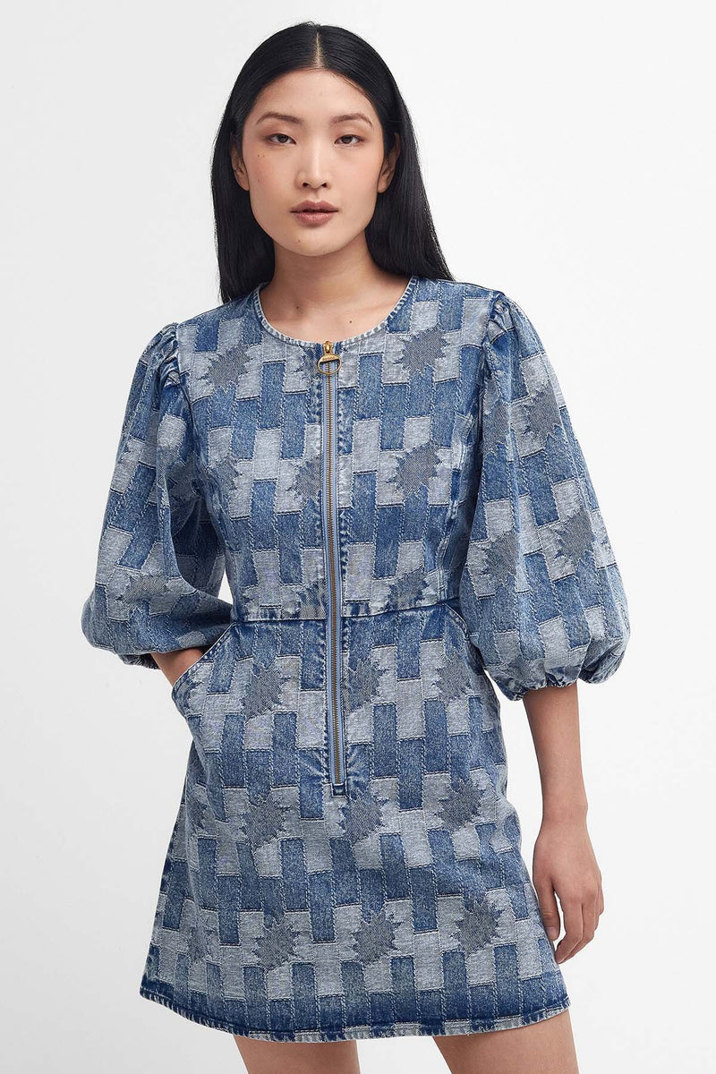 Bowhill Patchwork Denim Mini Dress Patchwork denim by Barbour Lady | Women