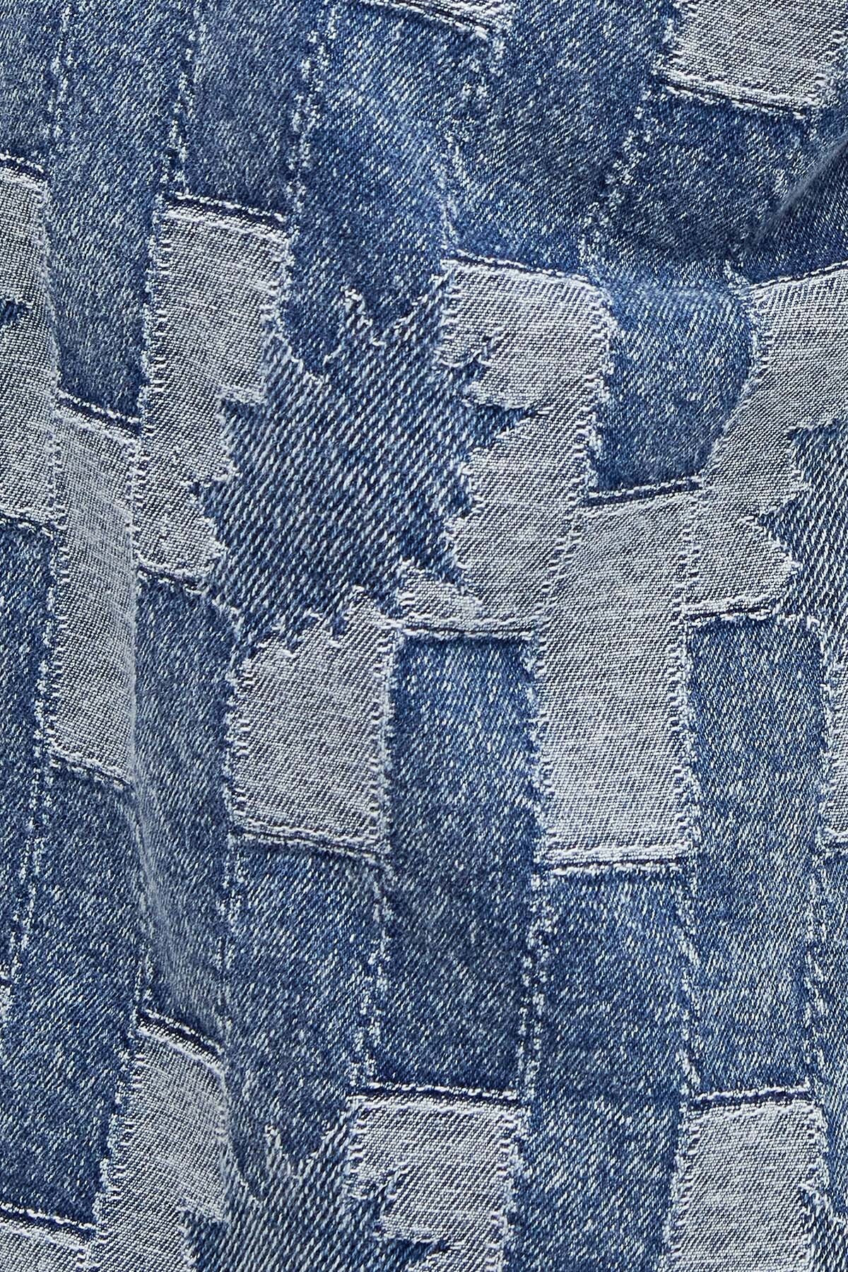 Bowhill Patchwork Denim Mini Dress Patchwork denim by