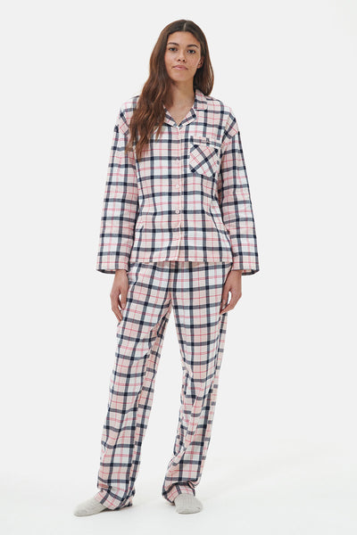 Ellery pyjama set Pink navy tartan by Barbour Lady Women WP Store