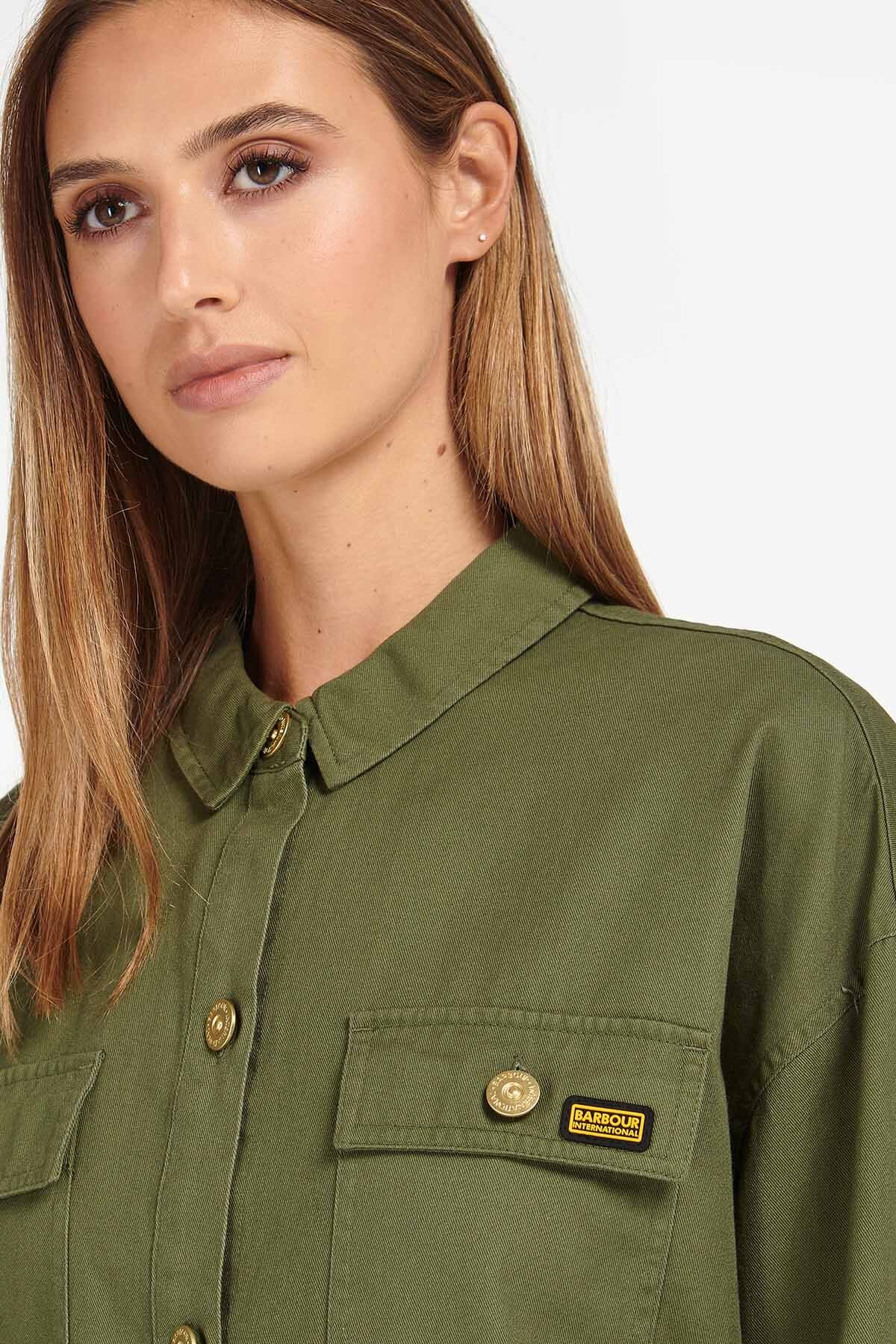 RARE Barbour International Steve McQueen Waxed Wax Jacket Olive Green Sz  32