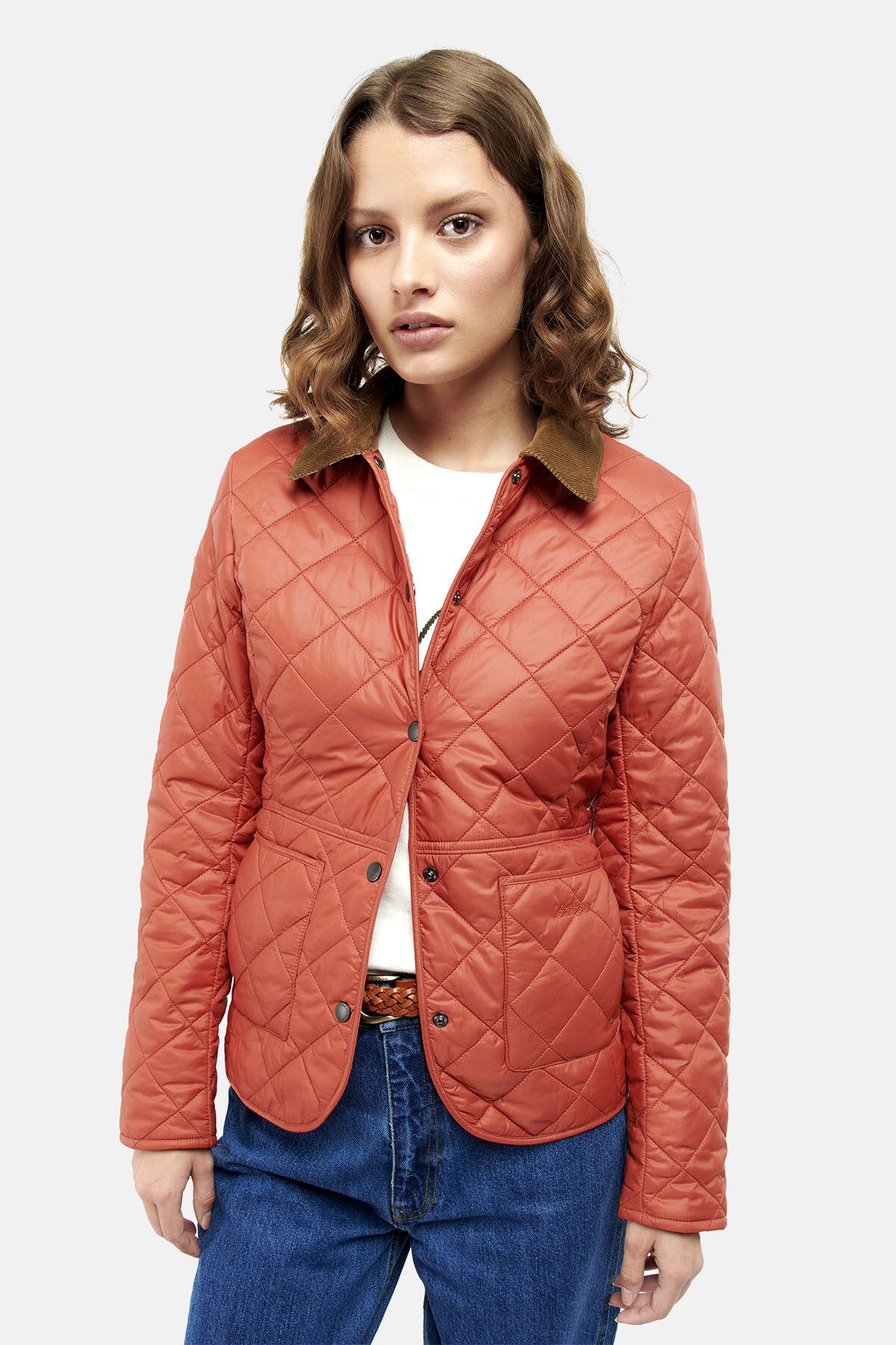 Barbour deveron quilted jacket pink best sale