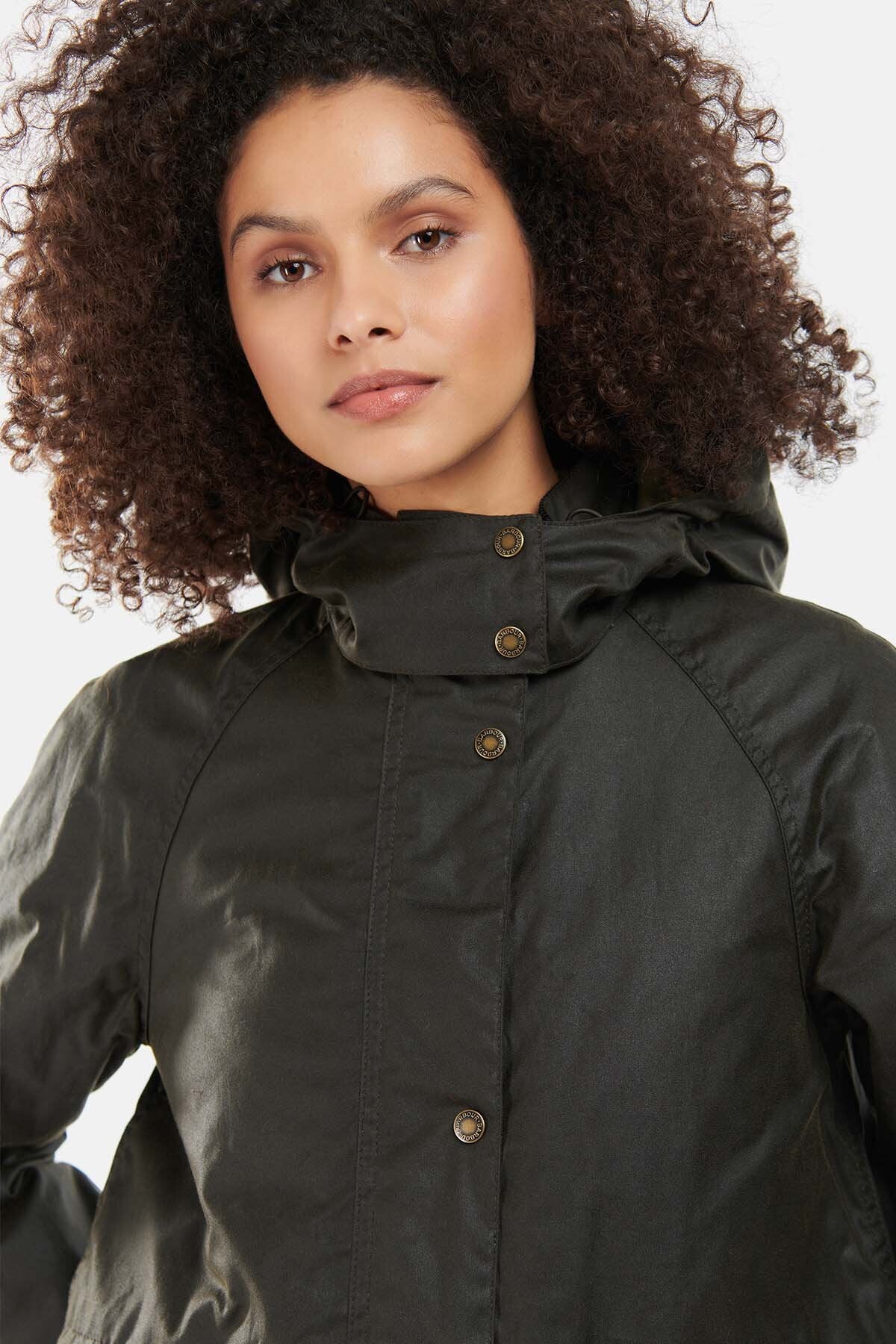 Long Cannich Wax Jacket Olive/classic by Barbour Lady
