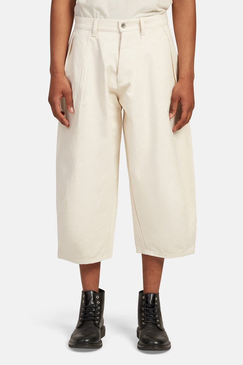 Pantaloni cropped in cotone