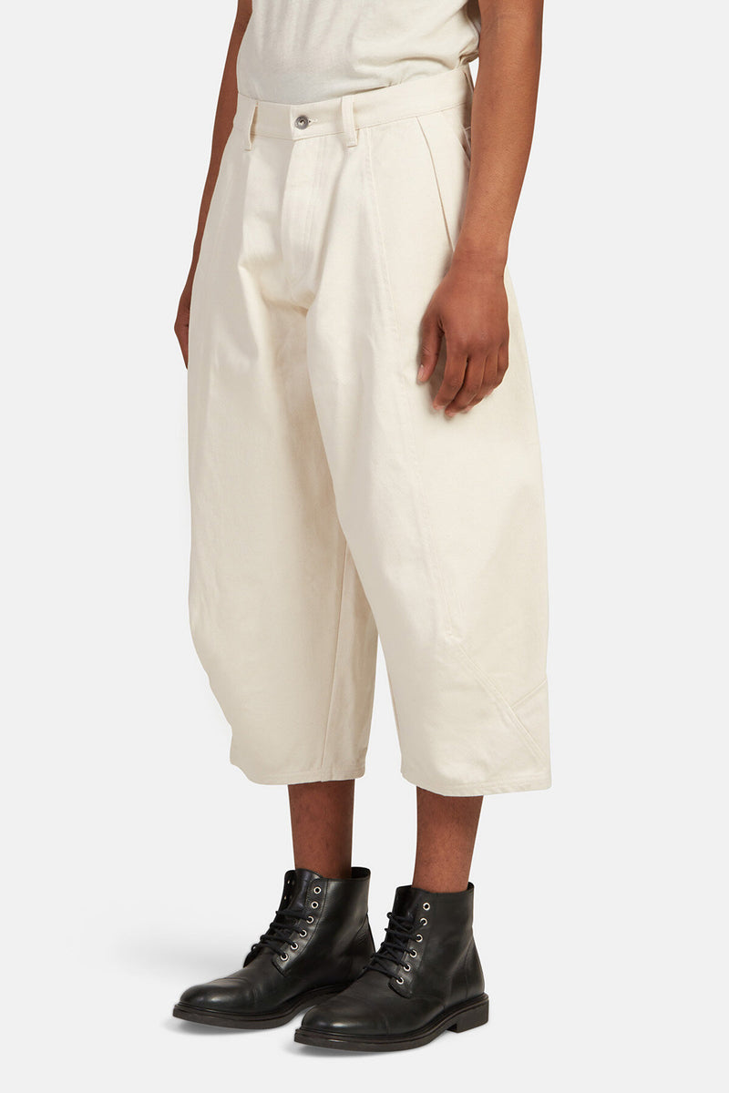 Pantaloni cropped in cotone