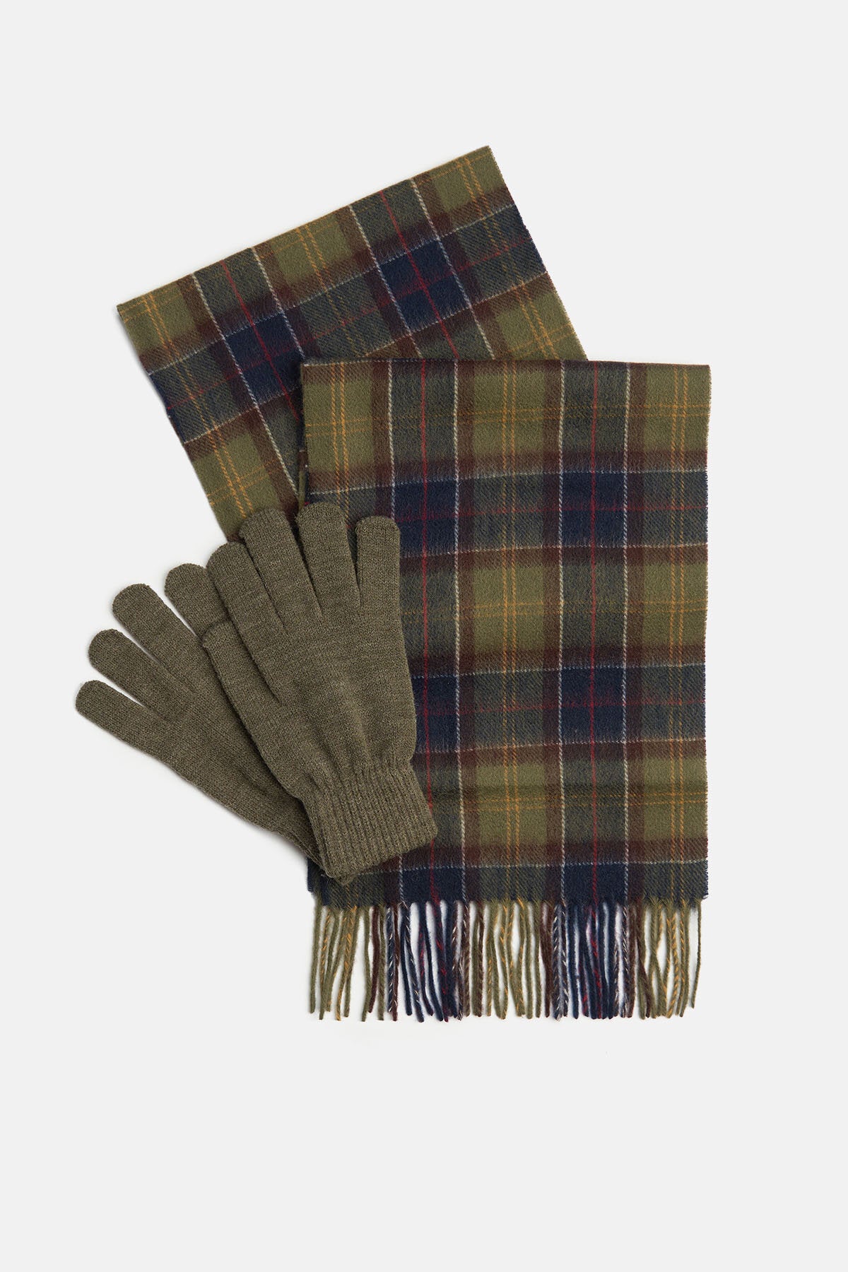 Barbour fashion scarf & glove gift set