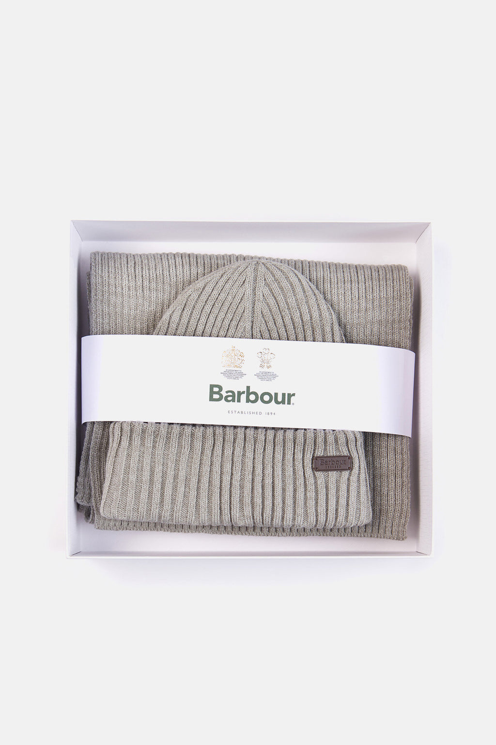 Crimdon Beanie Scarf Gift Set Grey by Barbour Men WP Store