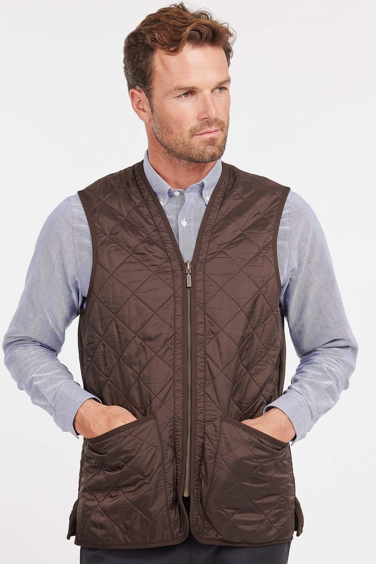 Barbour ライナー　Polarquilt Waistcoat L ブラウン Polarquilt Waistcoat/Zip-In Liner Dark brown by Barbour | Men | WP