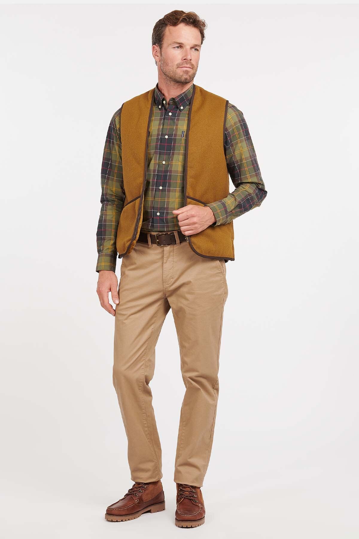 Warm Pile Waistcoat Zip-In Liner Brown by Barbour | Men | WP