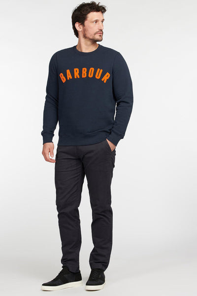 Prep Logo Crew Sweatshirt Navy by Barbour Men WP Store