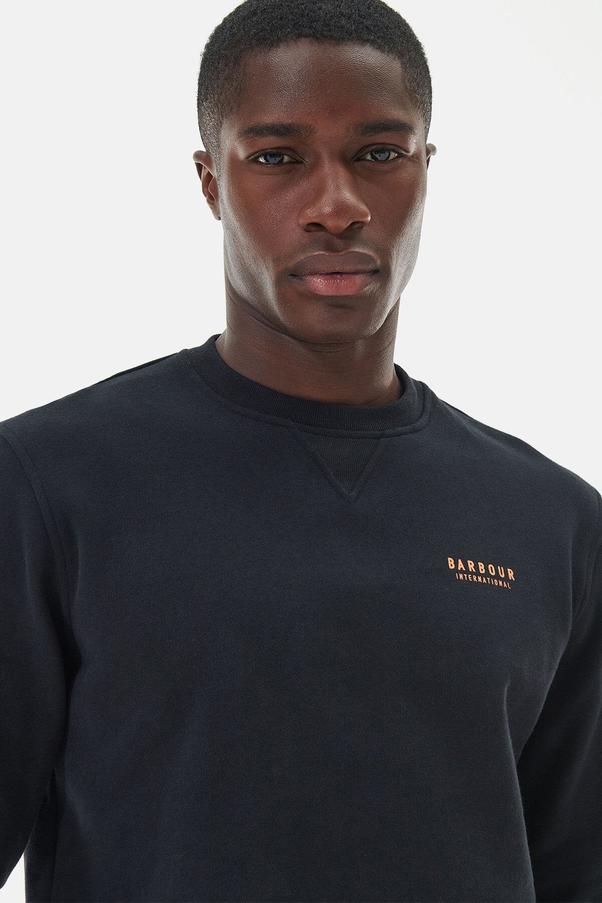 Charlton Crew Neck Sweatshirt Black by Barbour International Men WP Store