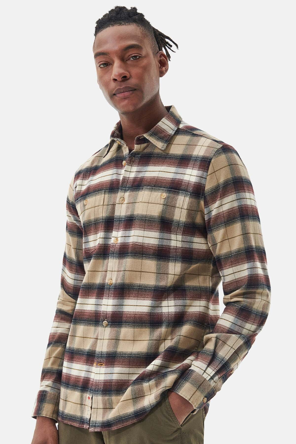 Askrigg Tailored Fit Shirt Stone by Barbour | Men | WP Store