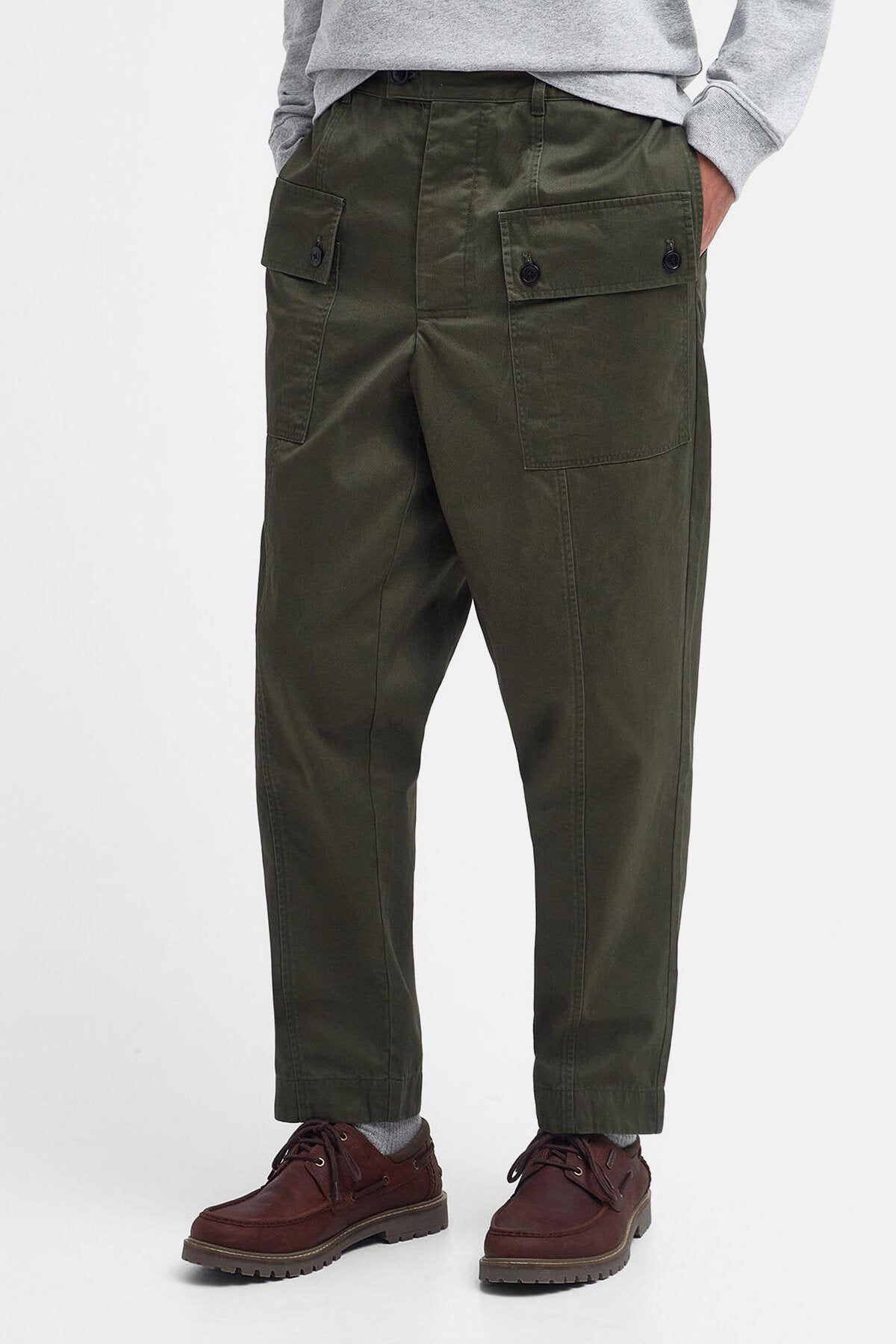 Barbour x Maison Kitsune Cargo Trousers Uniform green by Barbour Men WP Store