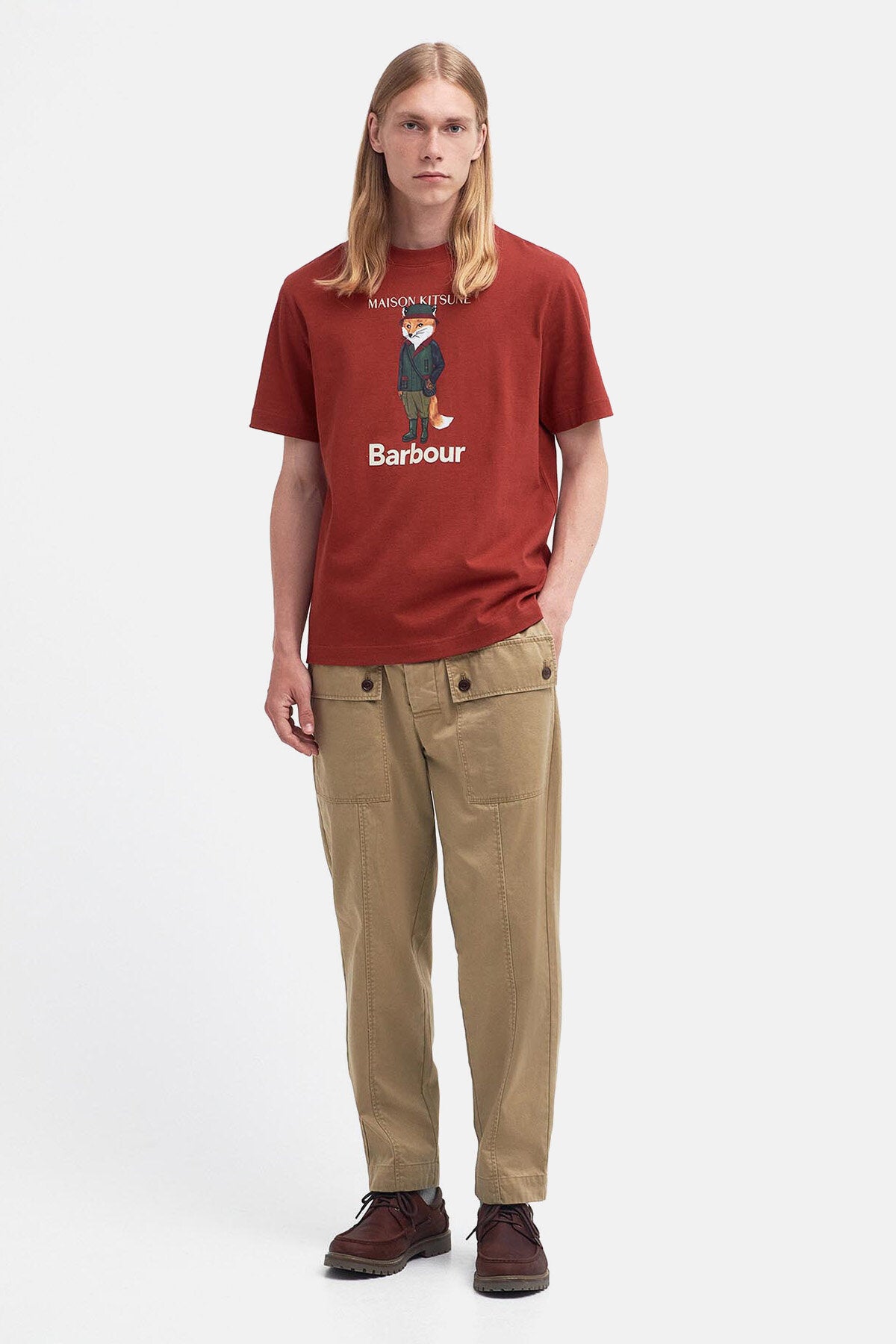関税込み[【MAISON KITSUNE】MAISON KITSUNE X BARBOUR Tシャツ MAISON KITSUNÉ x BARBOUR | Maison Kitsuné