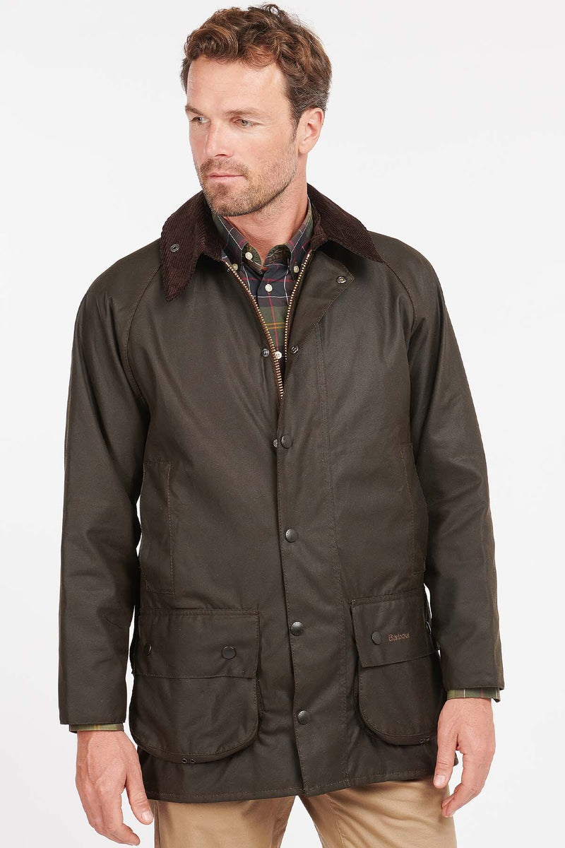 Barbour Womens Waxed Classic Beadnell Jacket - Olive (LWX0244) - Men's  Clothing, Traditional Natural shouldered clothing, preppy apparel