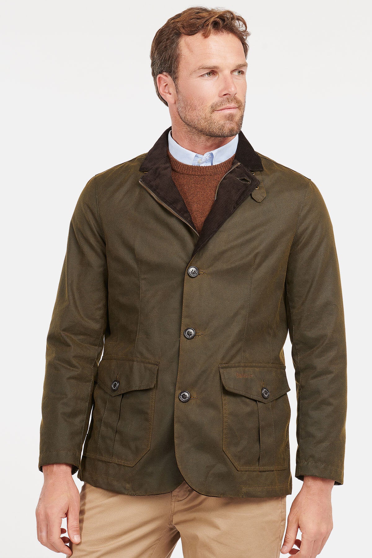 Lutz Wax Jacket Olive by Barbour | Men | WP Store