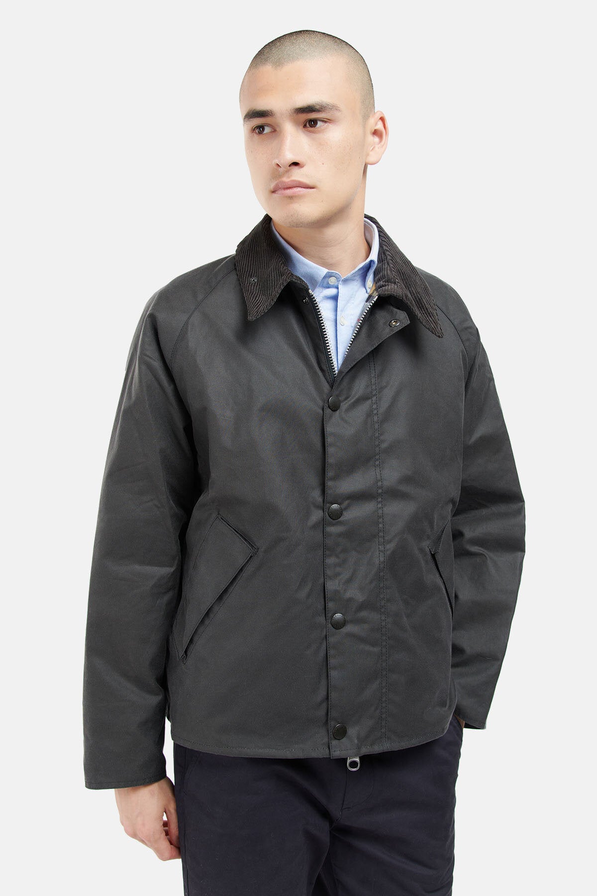 OS Transport Wax Jacket Grey by Barbour Men WP Store