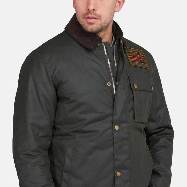 Waxed Cotton Jacket Sage by Barbour International Men WP Store