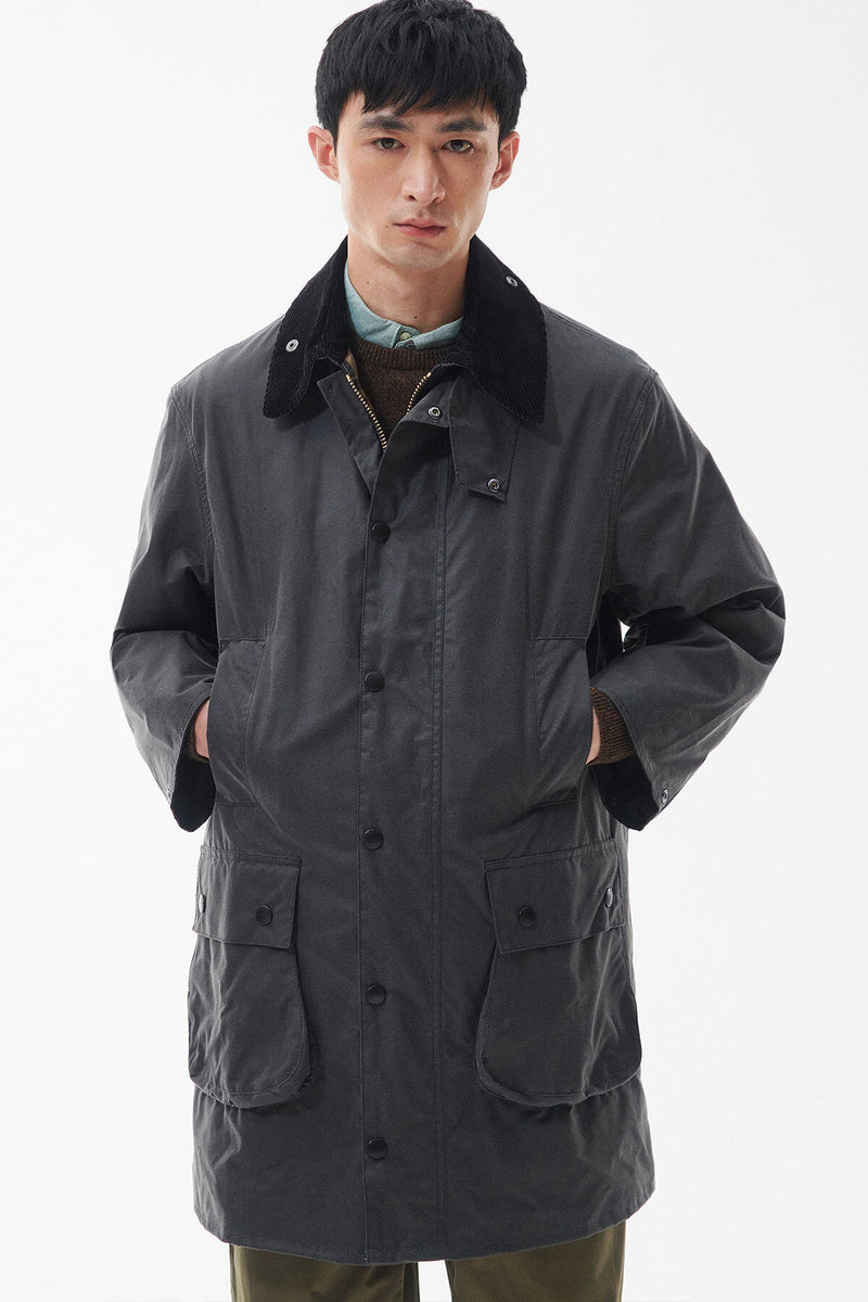 OS Border Wax Jacket Grey by Barbour | Men | WP Store