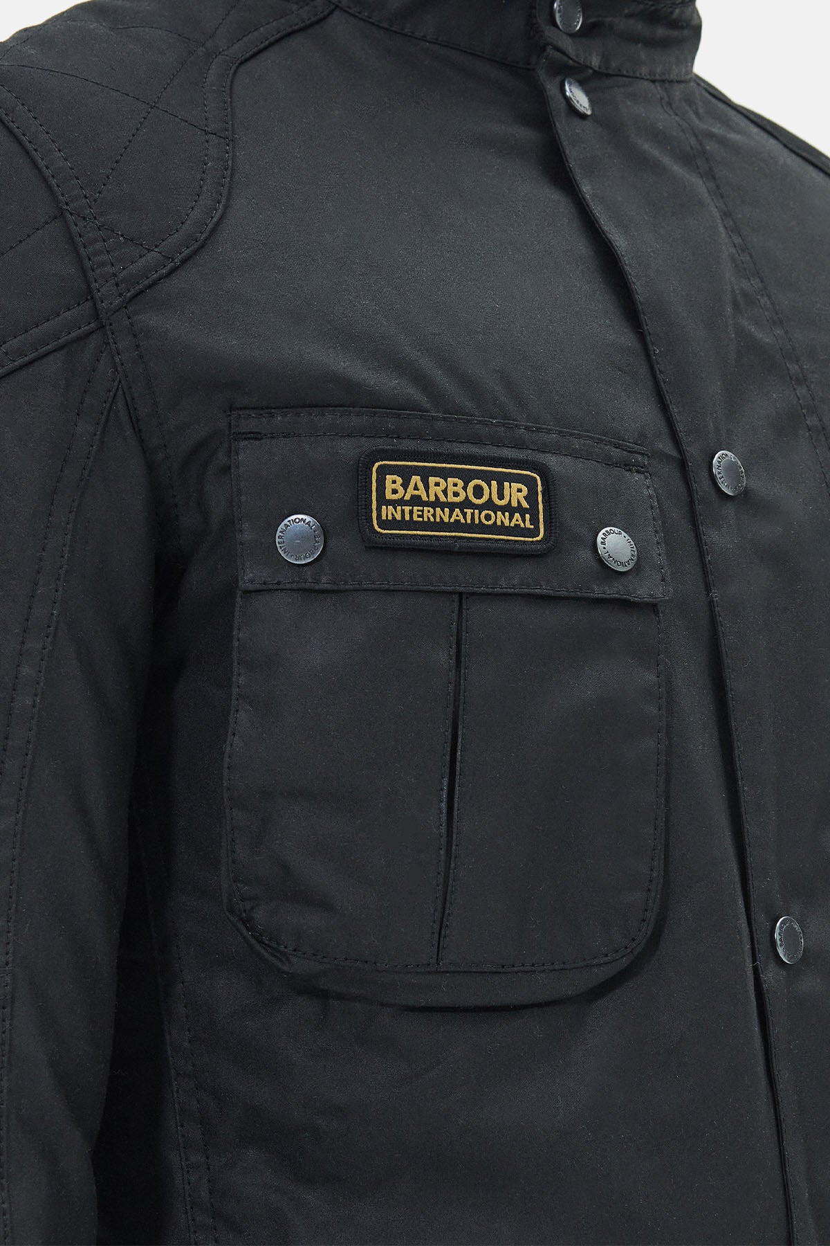 Winter Lockseam Wax Jacket Black by Barbour International