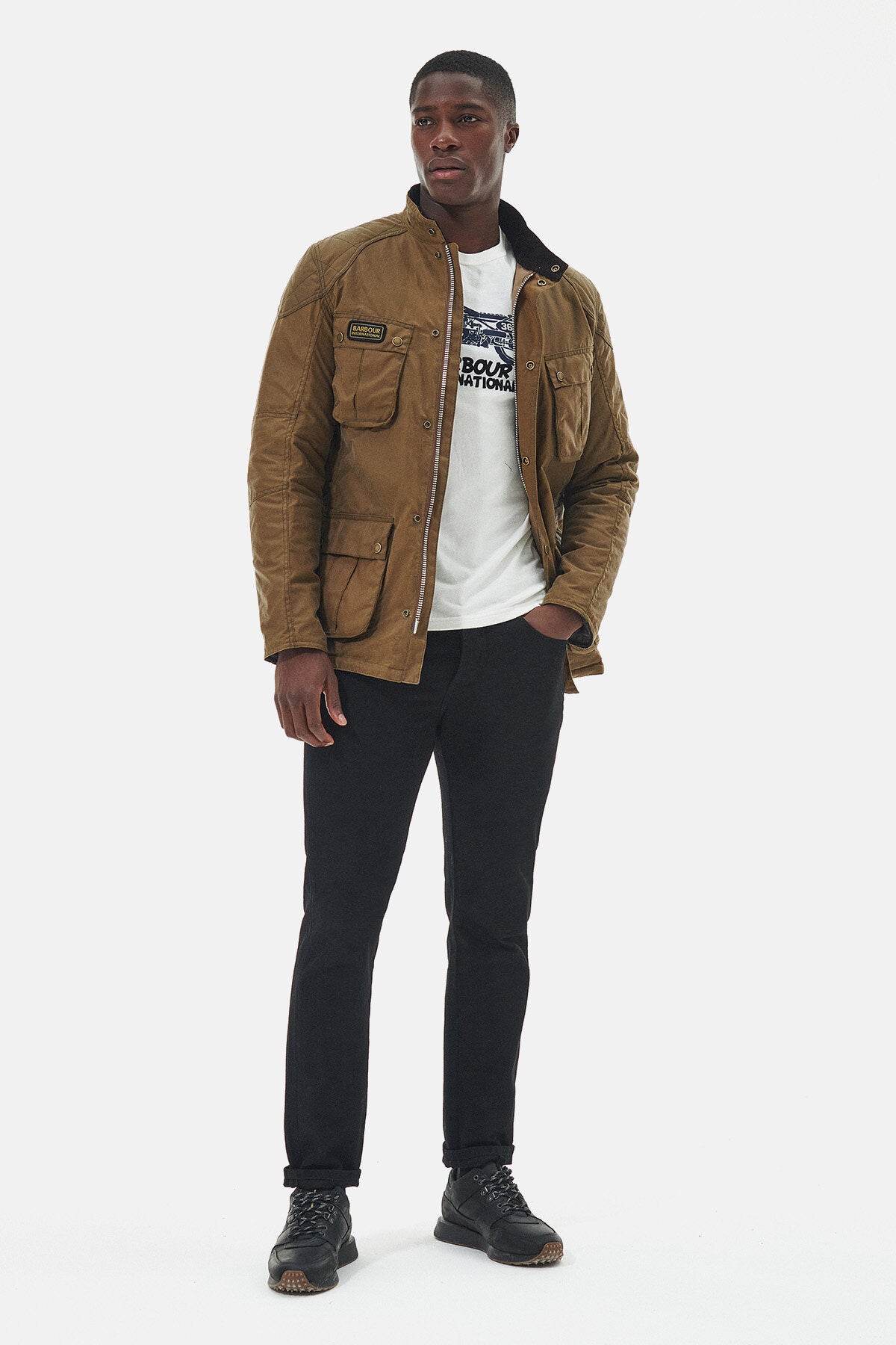 【新品】Barbour INTERNATIONAL ORIGINAL 38 ⑩ Barbour International Men's Original Jacket - Black - 38