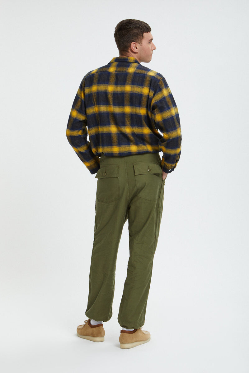Satin string fatigue trousers