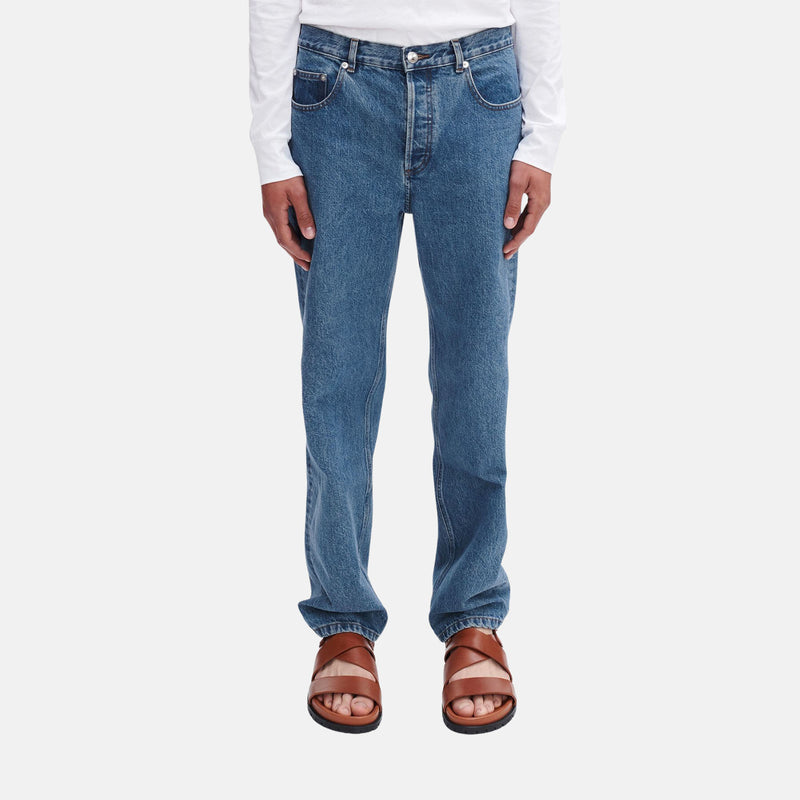 Relaxed low-rise cut jeans