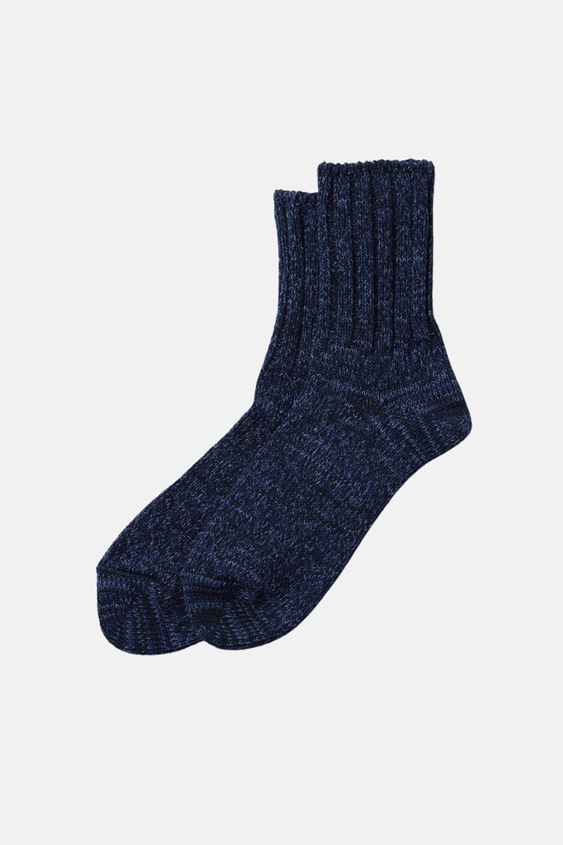 Medium length dark blue socks