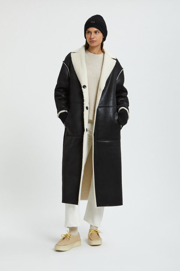 Cappotto Eco-Shearaling Bicolor