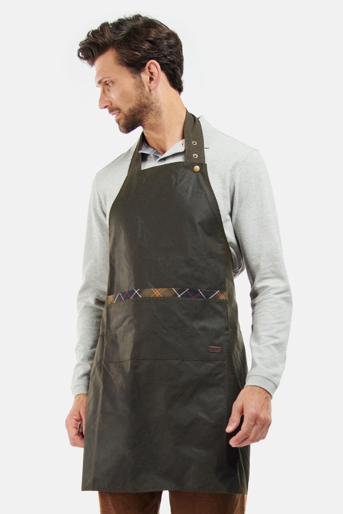 Wax For Life Apron Olive by Barbour | Men | WP Store