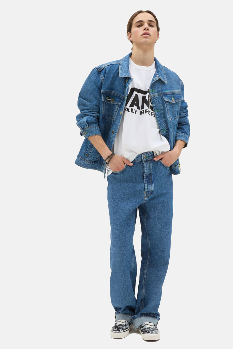 Trucker Jacket Vans x WP Stone wash white by Vans Men WP Store