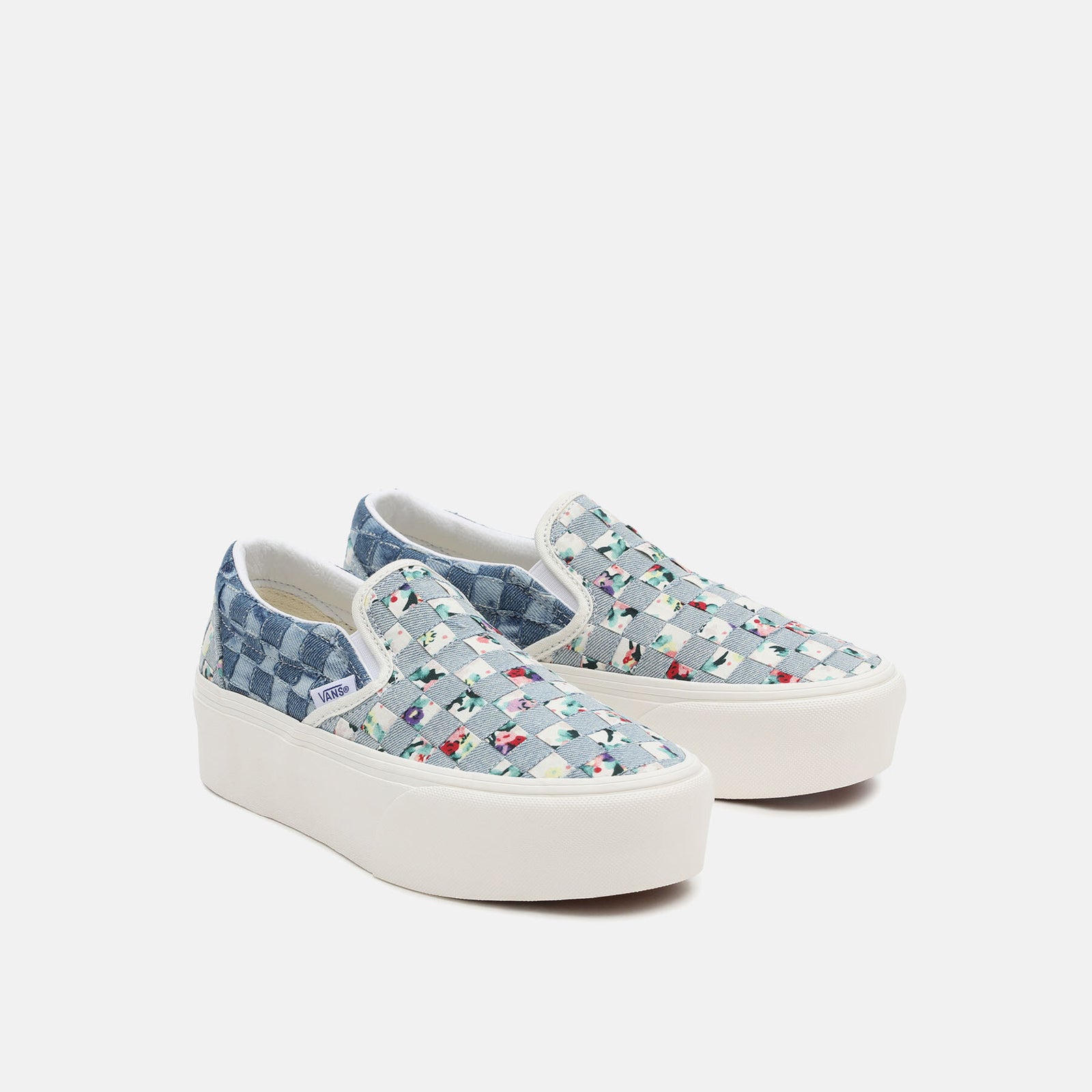 Woven Classic Slip-On Stackform Denim floral by Vans | Unisex | WP Store