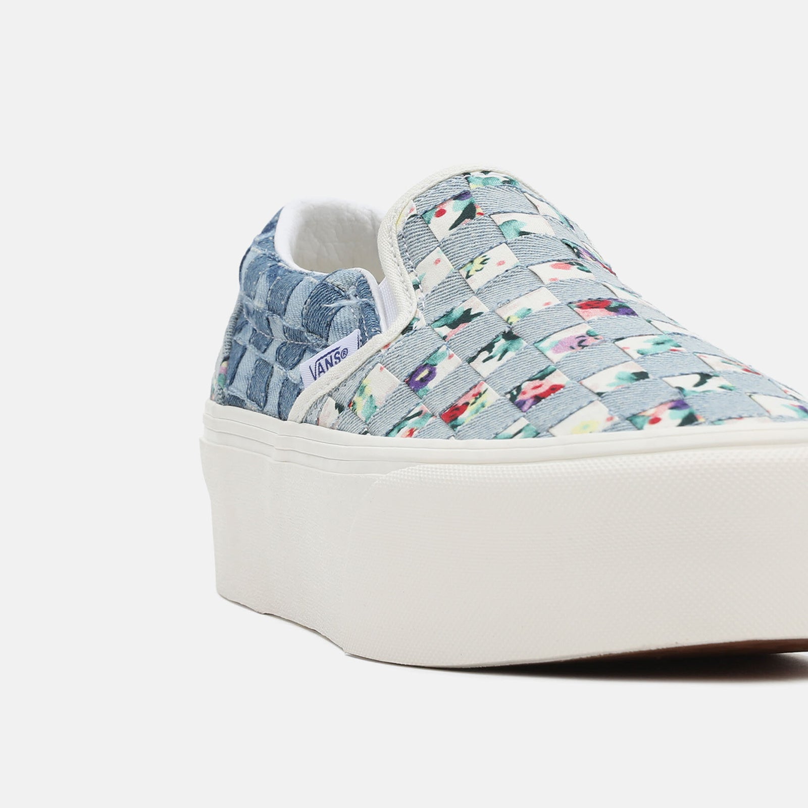 Woven Classic Slip-On Stackform Denim floral by Vans | Unisex | WP Store